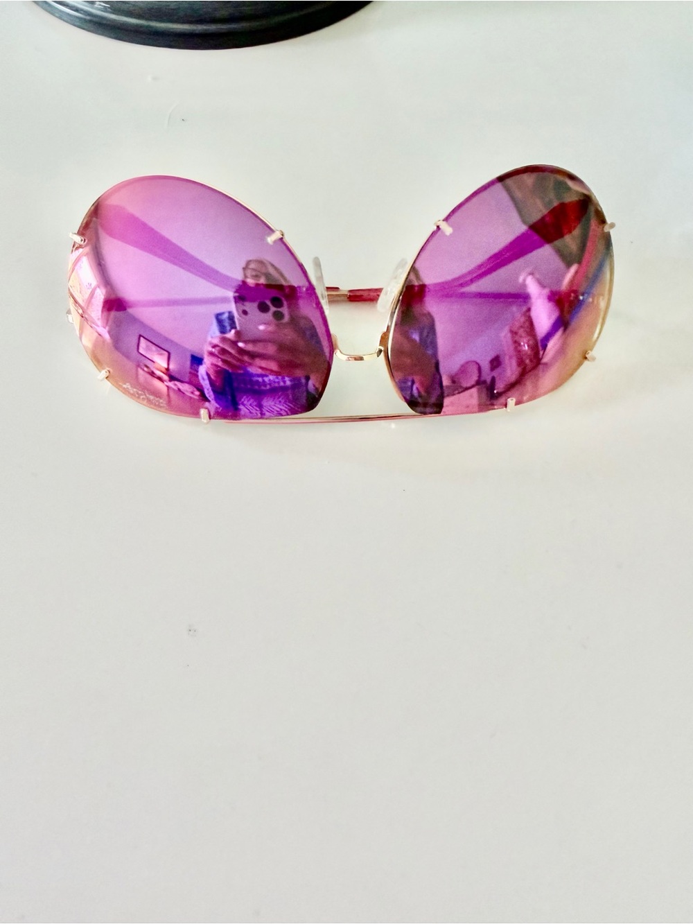 Lilly Pulitzer Pink Purple Mirrored Aviator Sunglasses - Picture 2 of 5